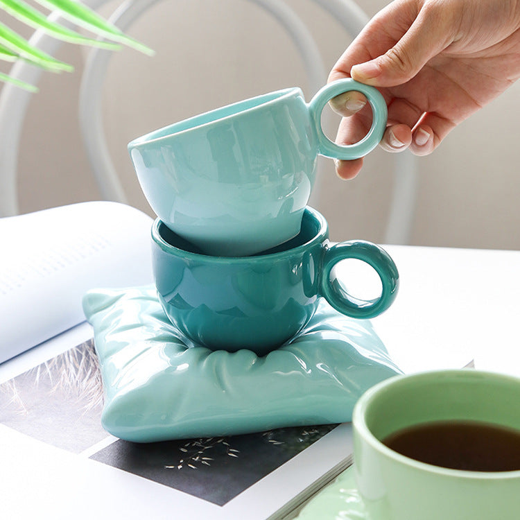 Pillow Cup and Saucer Set