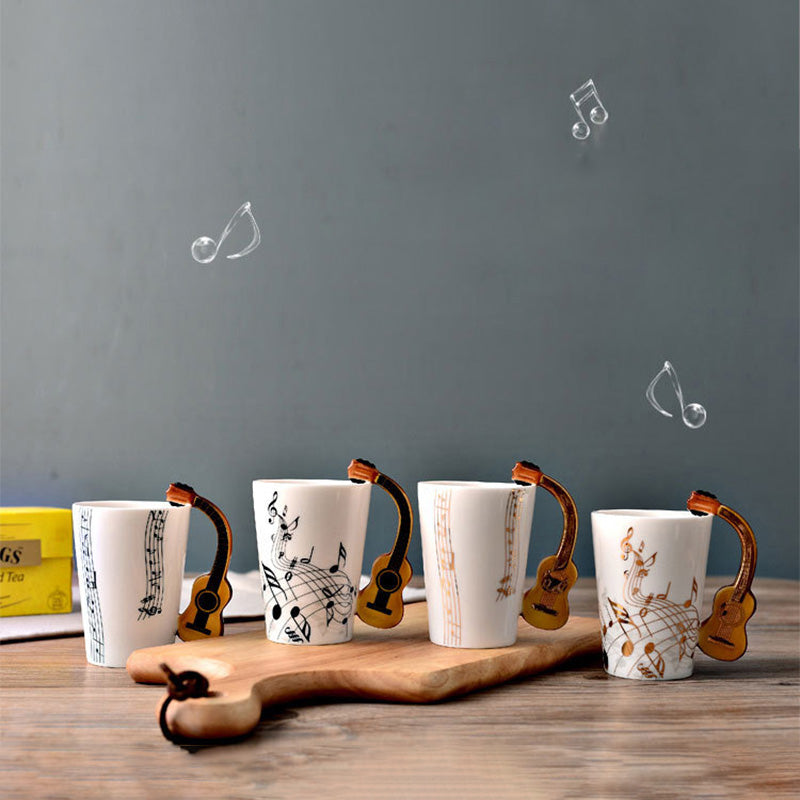 Creative Music Violin Guitar style Ceramic Mug