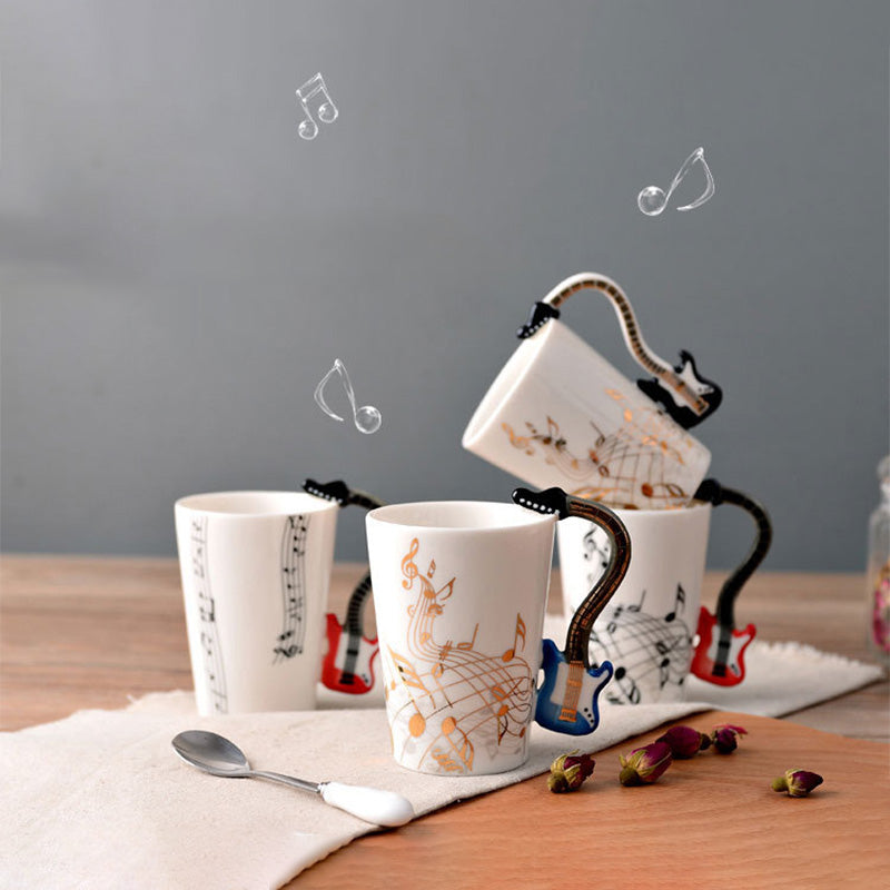 Creative Music Violin Guitar style Ceramic Mug