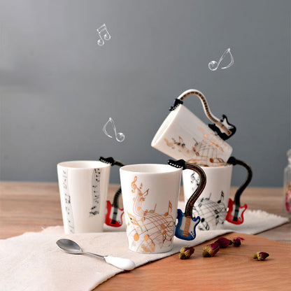 Creative Music Violin Guitar style Ceramic Mug
