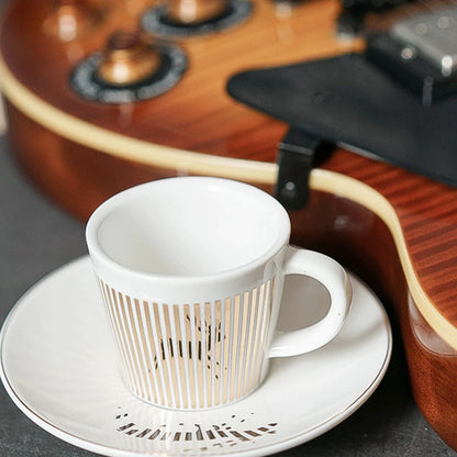 Dynamic Reflective Mirror Cup Creative Ceramic Afternoon Tea Coffee Cup And Saucer