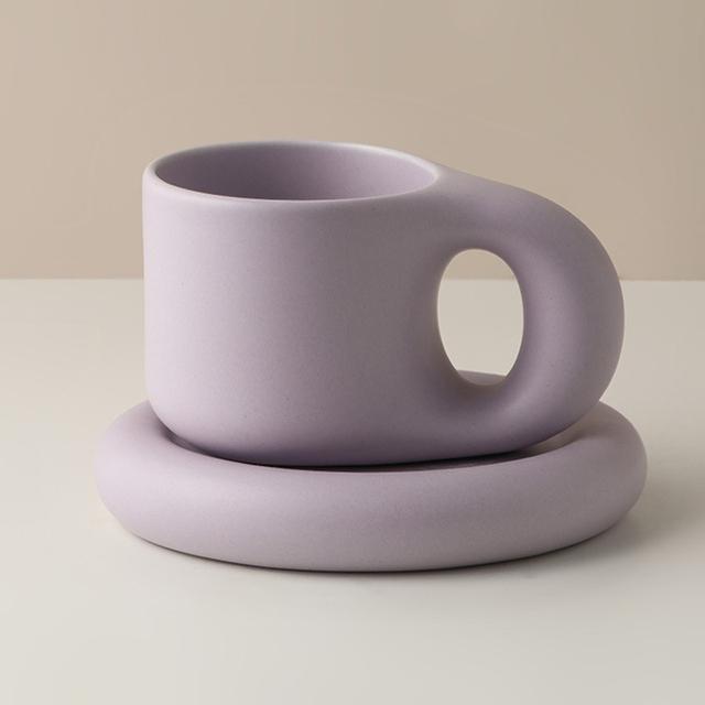 Fat Handle Creative Handmade Ceramic Mug