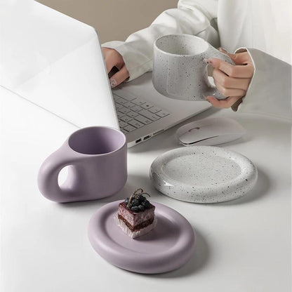 Fat Handle Creative Handmade Ceramic Mug