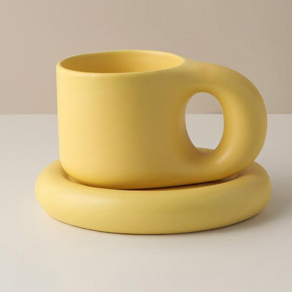 Fat Handle Creative Handmade Ceramic Mug