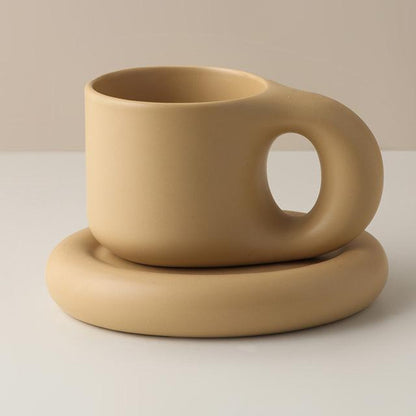 Fat Handle Creative Handmade Ceramic Mug