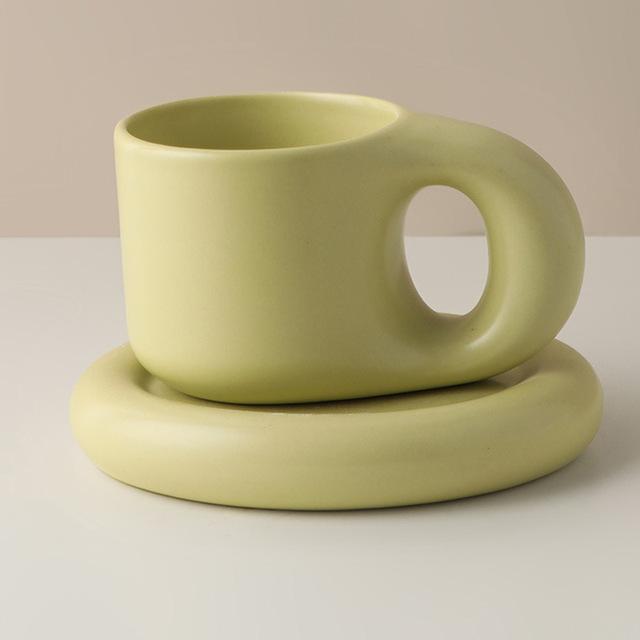 Fat Handle Creative Handmade Ceramic Mug