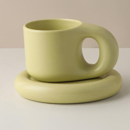 Fat Handle Creative Handmade Ceramic Mug