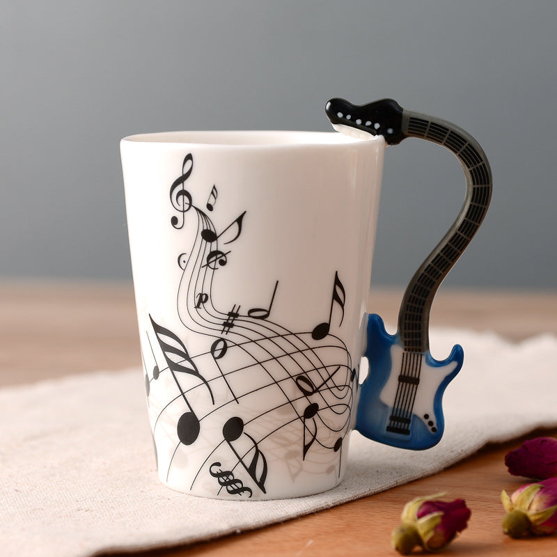 Creative Music Violin Guitar style Ceramic Mug