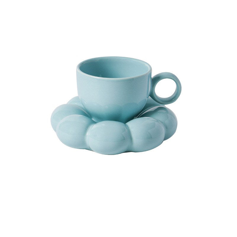 Sunflower Coffee Cup and Saucer Ceramic Cup and Saucer Set