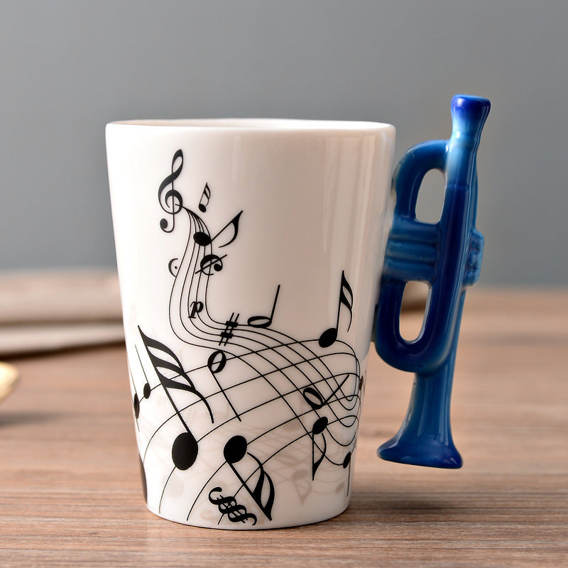 Creative Music Violin Guitar style Ceramic Mug
