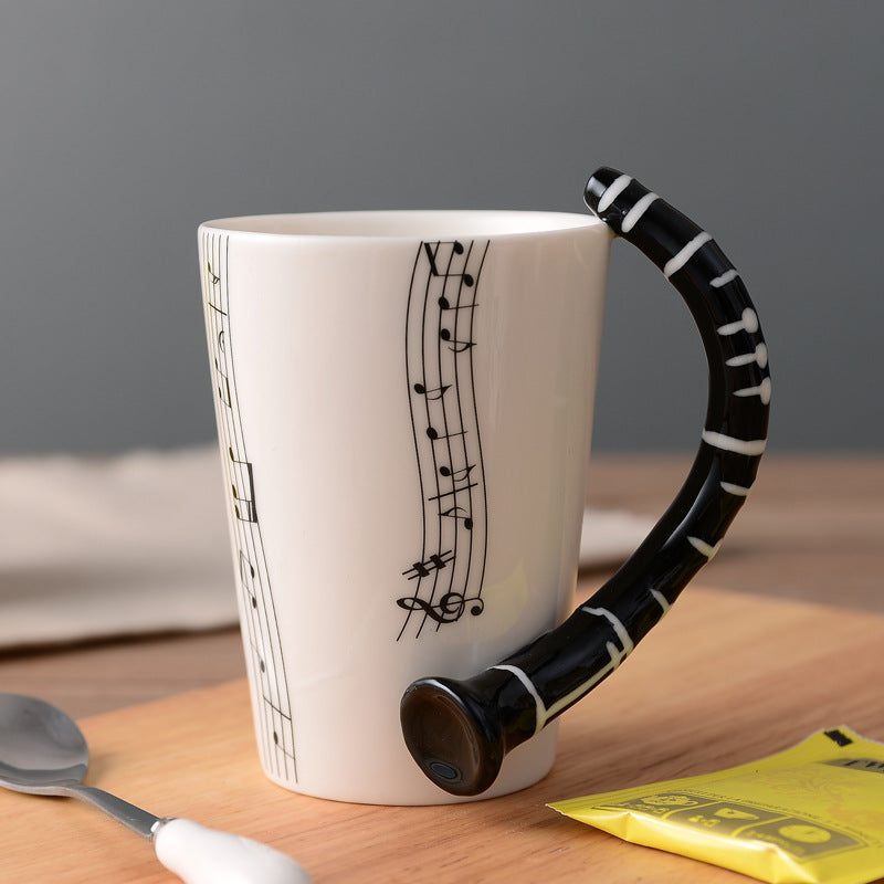 Creative Music Violin Guitar style Ceramic Mug