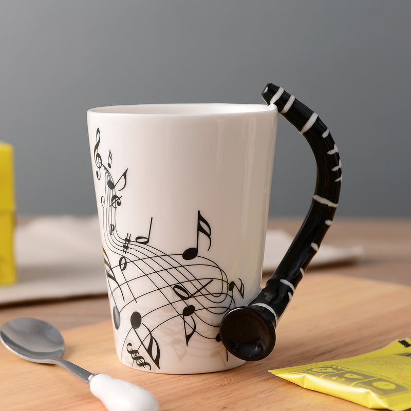 Creative Music Violin Guitar style Ceramic Mug