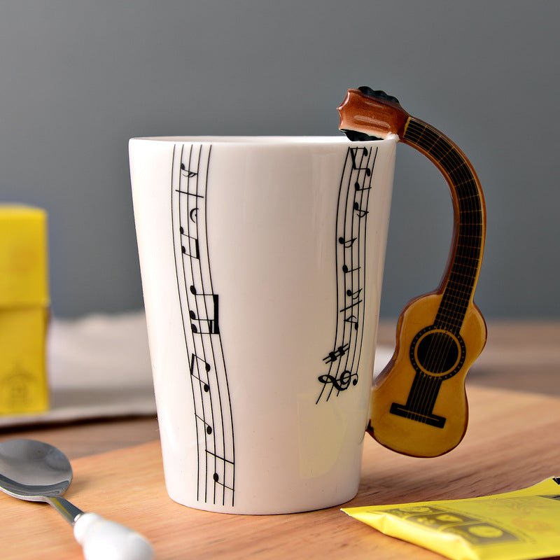 Creative Music Violin Guitar style Ceramic Mug