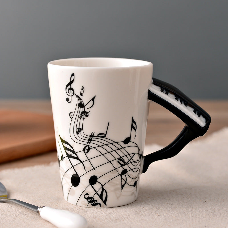 Creative Music Violin Guitar style Ceramic Mug