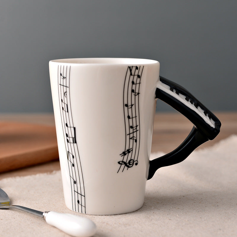 Creative Music Violin Guitar style Ceramic Mug
