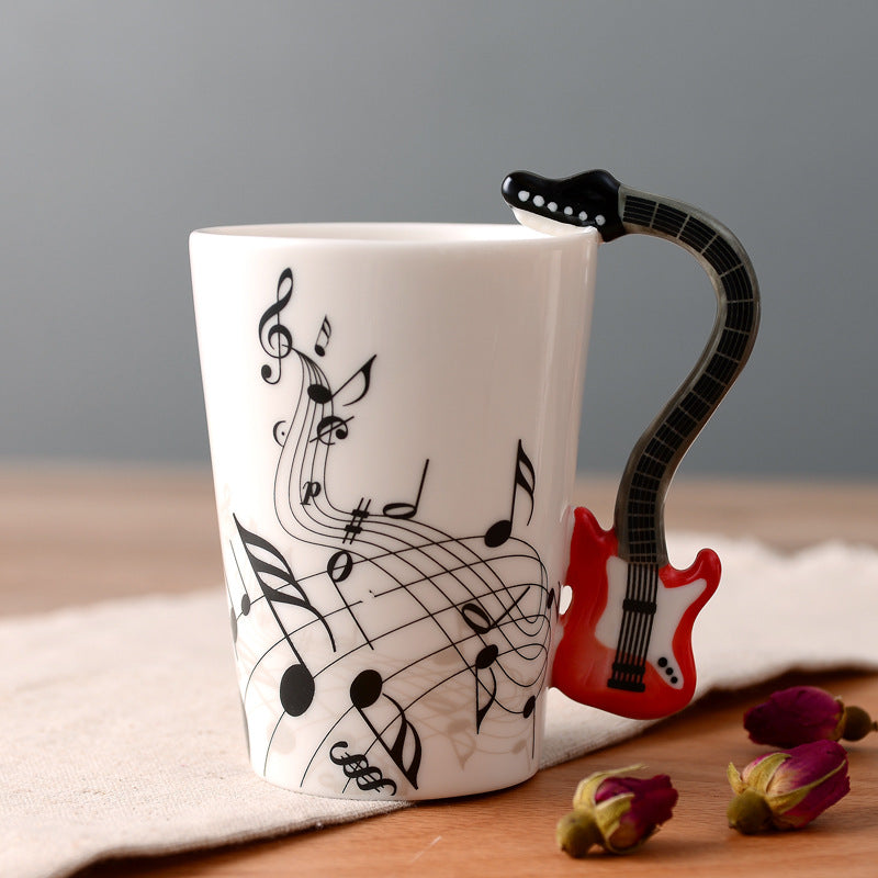 Creative Music Violin Guitar style Ceramic Mug