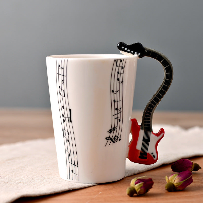 Creative Music Violin Guitar style Ceramic Mug