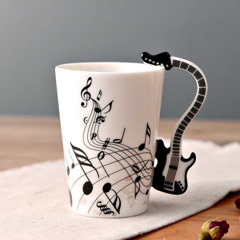 Creative Music Violin Guitar style Ceramic Mug