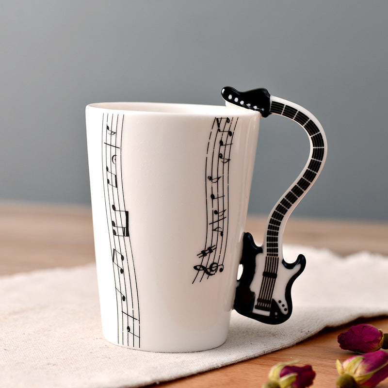 Creative Music Violin Guitar style Ceramic Mug