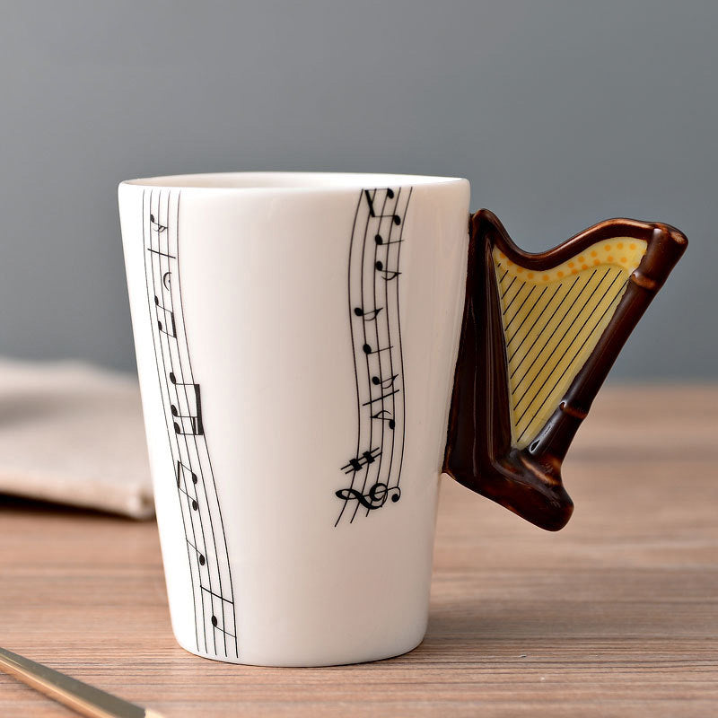 Creative Music Violin Guitar style Ceramic Mug