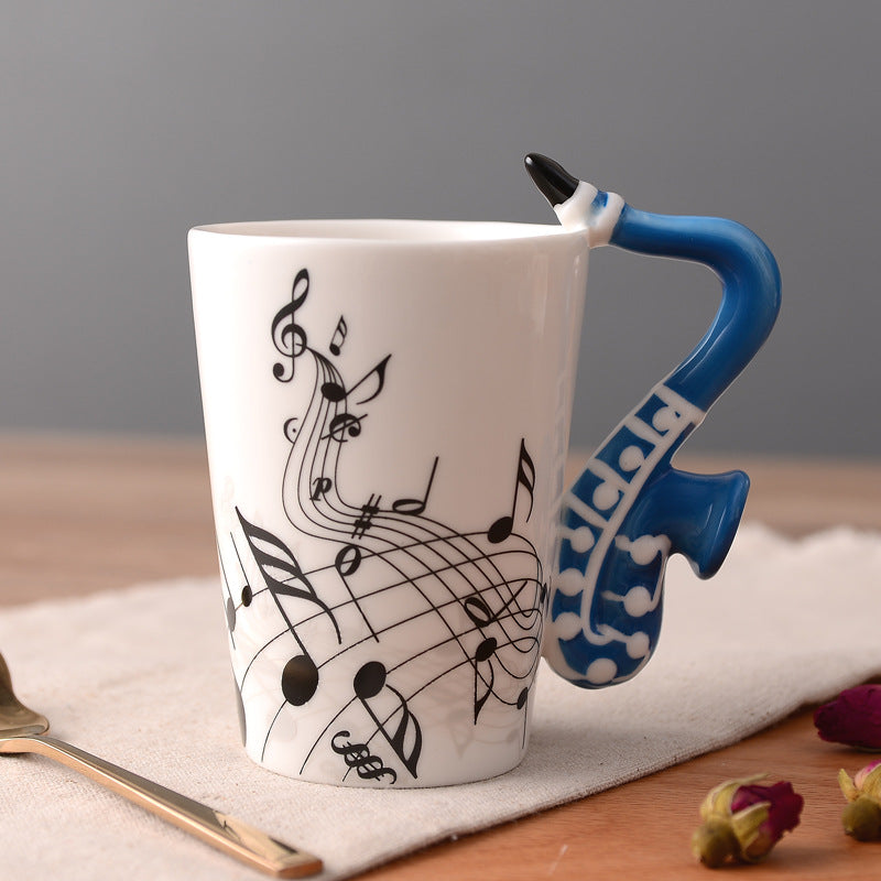 Creative Music Violin Guitar style Ceramic Mug
