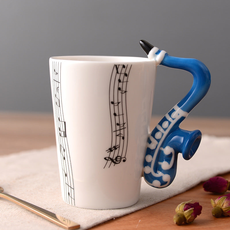 Creative Music Violin Guitar style Ceramic Mug