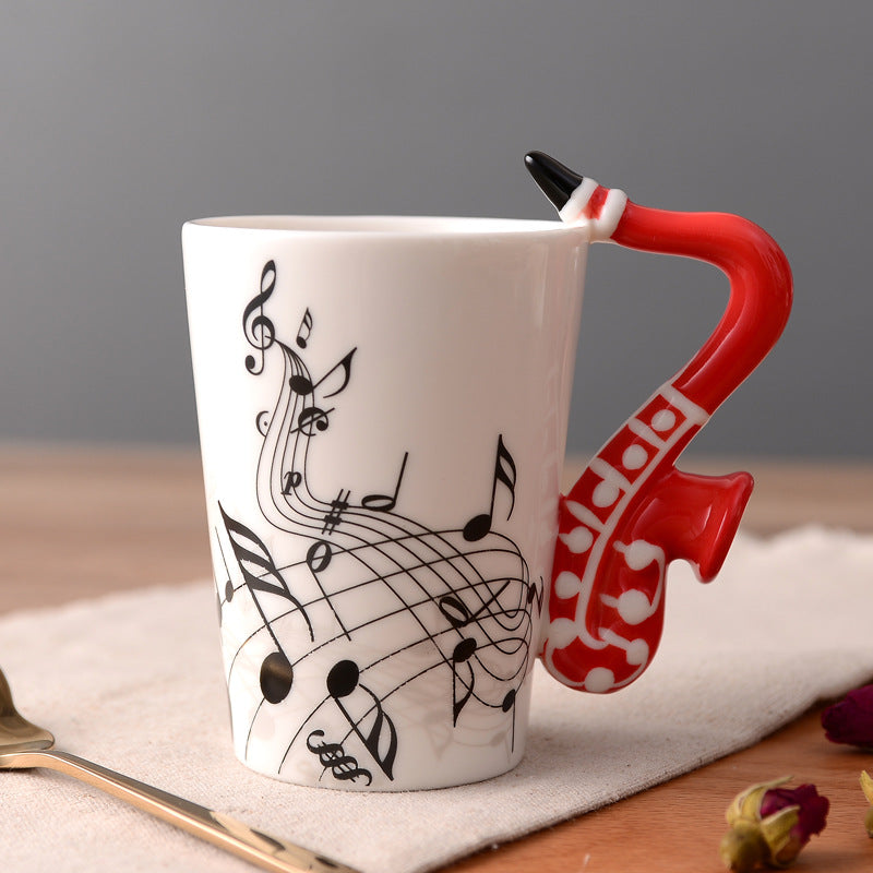 Creative Music Violin Guitar style Ceramic Mug