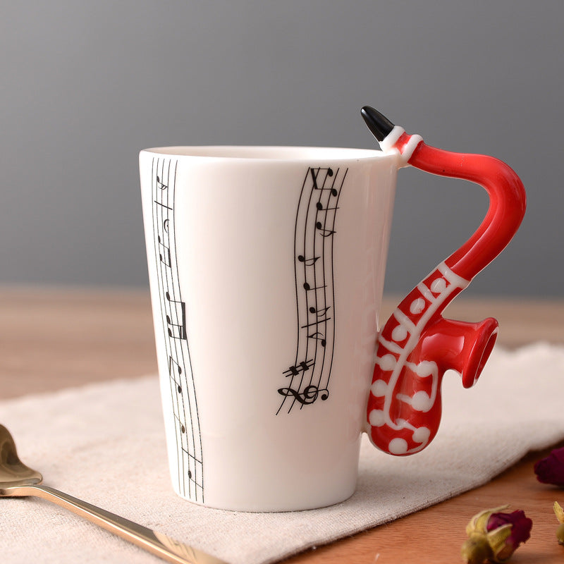 Creative Music Violin Guitar style Ceramic Mug