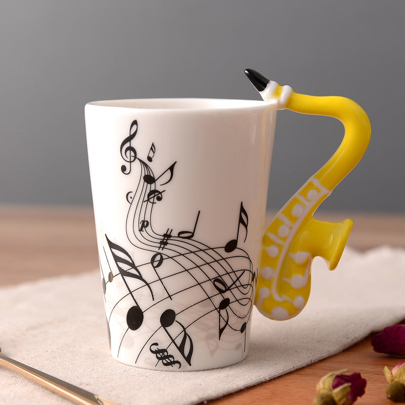 Creative Music Violin Guitar style Ceramic Mug