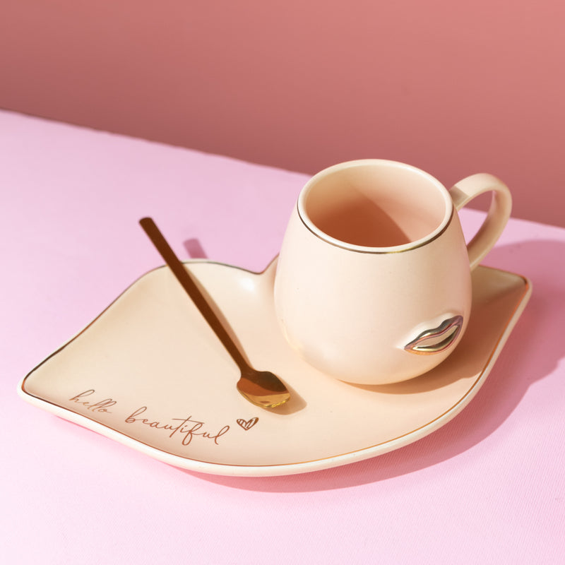 Lip Shape Ceramic Coffee Mug