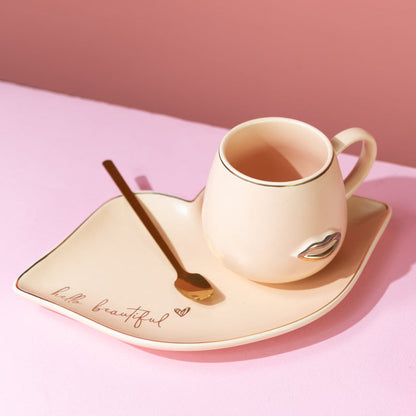 Lip Shape Ceramic Coffee Mug